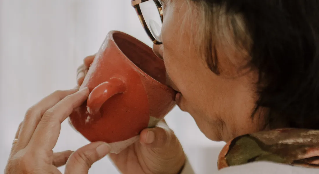 elderly woman enjoying life
