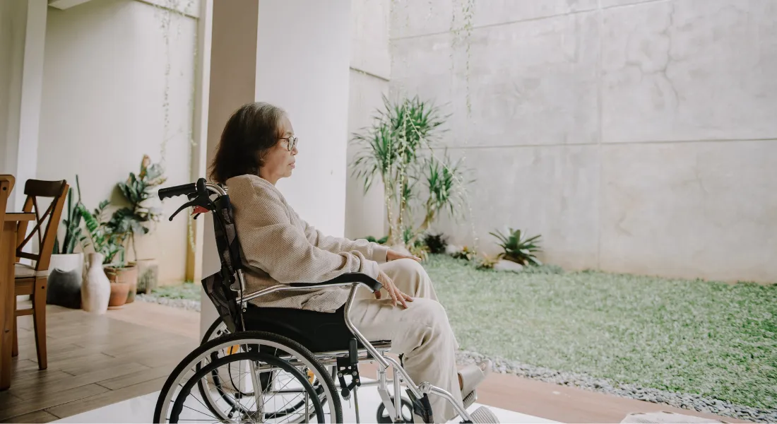 elderly woman enjoying life