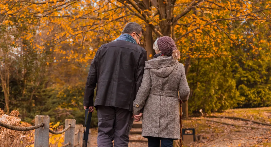 sweet elderly couple