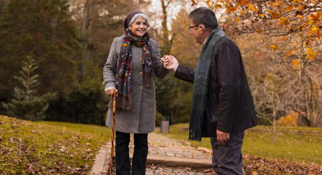 sweet elderly couple